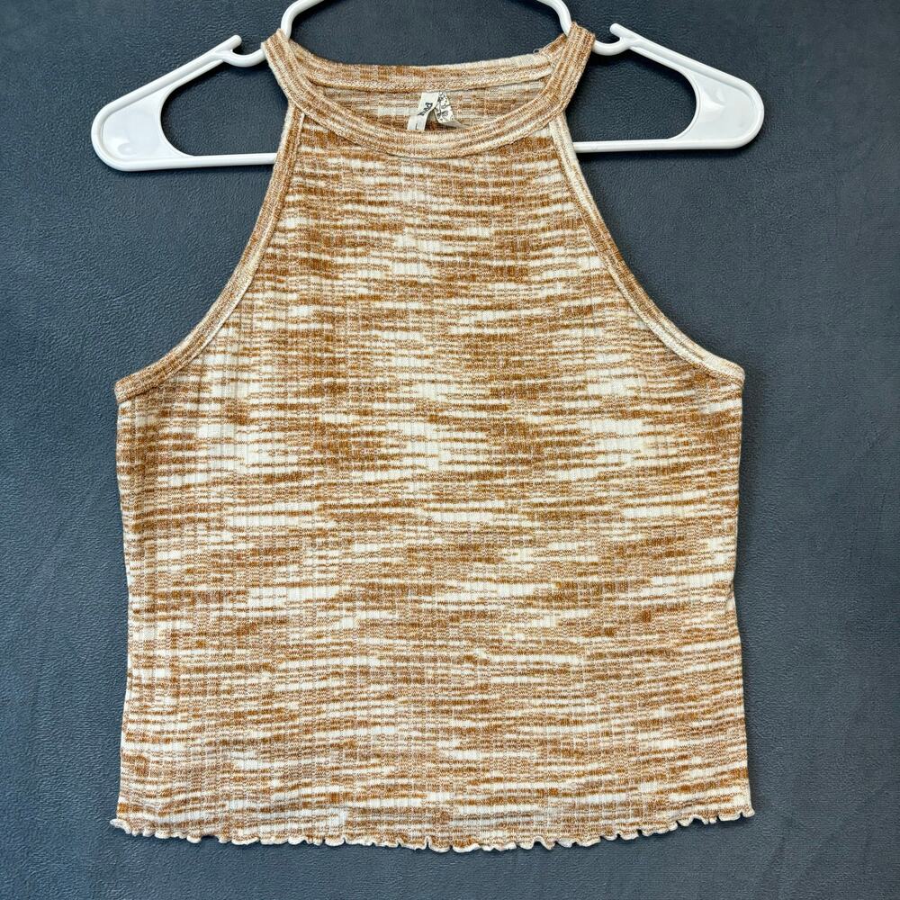 Mudd Blouse Y2K Style Sleeveless Sexy Top Womens Large Ribbed Ruffles Skater